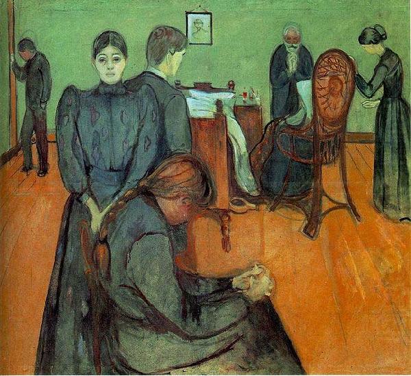 Death in the Sickroom., Edvard Munch